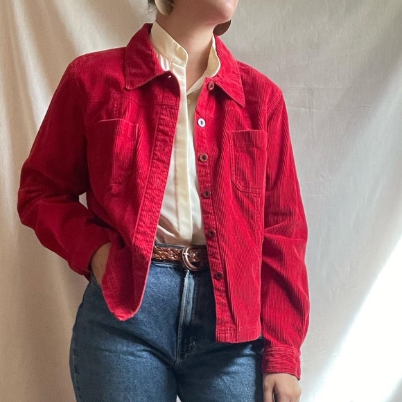 Boxy Style Wide awake Corduroy Jacket - Picture 3 of 4